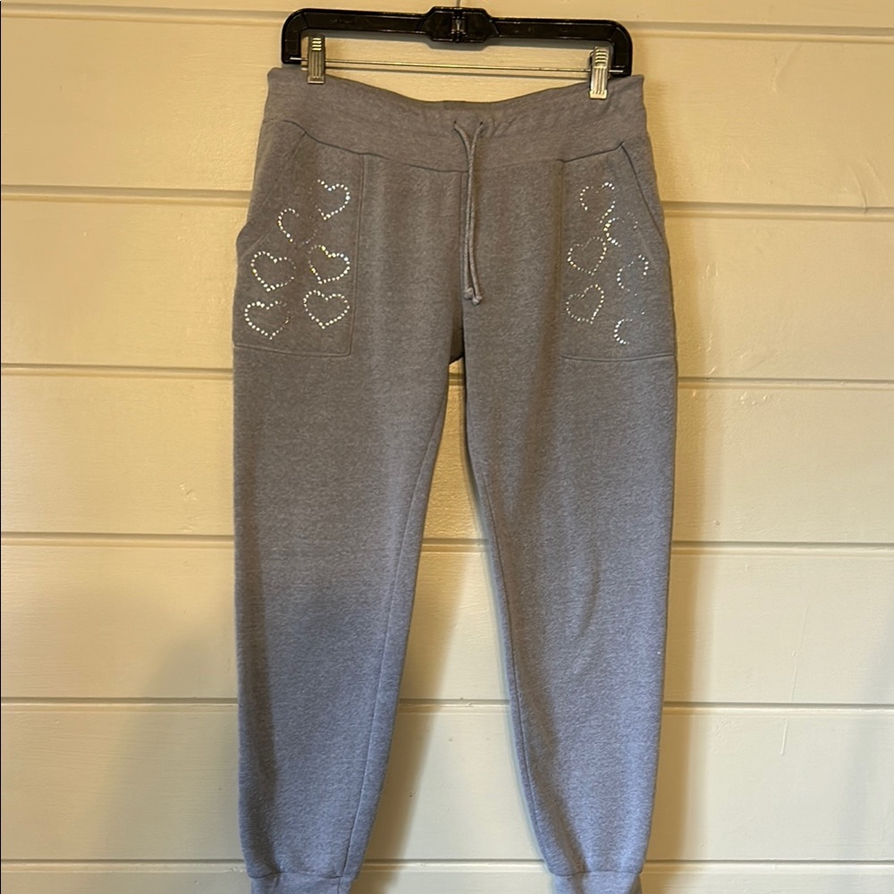 Gray Bedazzled Sweatpants – Size Medium